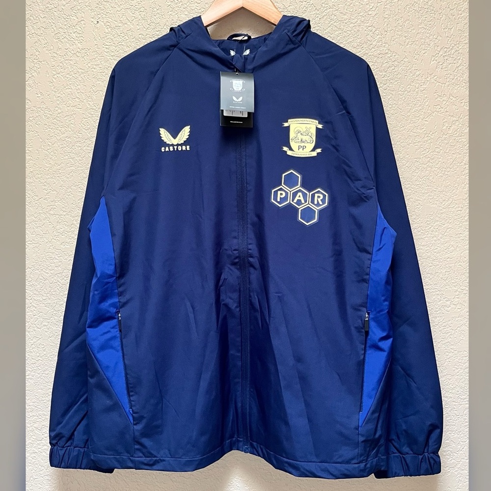 Castore Preston North End Soccer Team Training Rain Jacket Men’s -Size XL